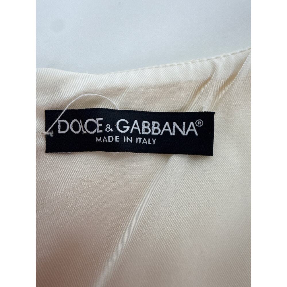 Dolce Gabbana Womens Cream Wool Sheath Dress Size 8 Quiet Luxury Old Money - Picture 3 of 9